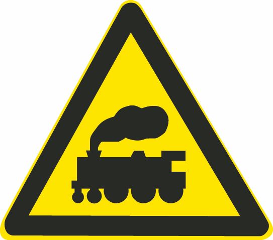 此标志表示无人看守铁路道口.